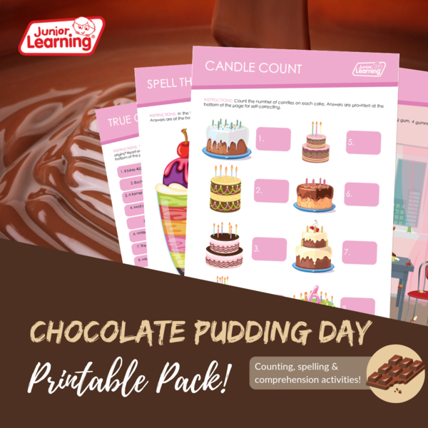 Chocolate Pudding Day Printables
