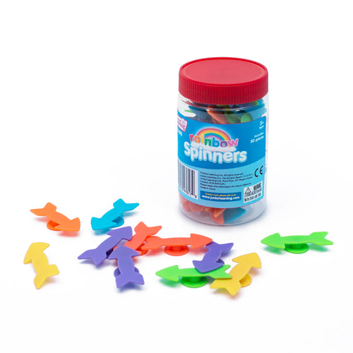 Junior Learning JL618 Rainbow Spinner jar and pieces