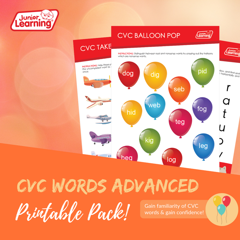 CVC Words Advanced Printables