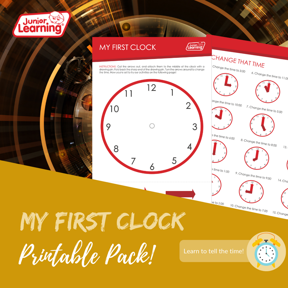 My First Clock Printables – Junior Learning USA