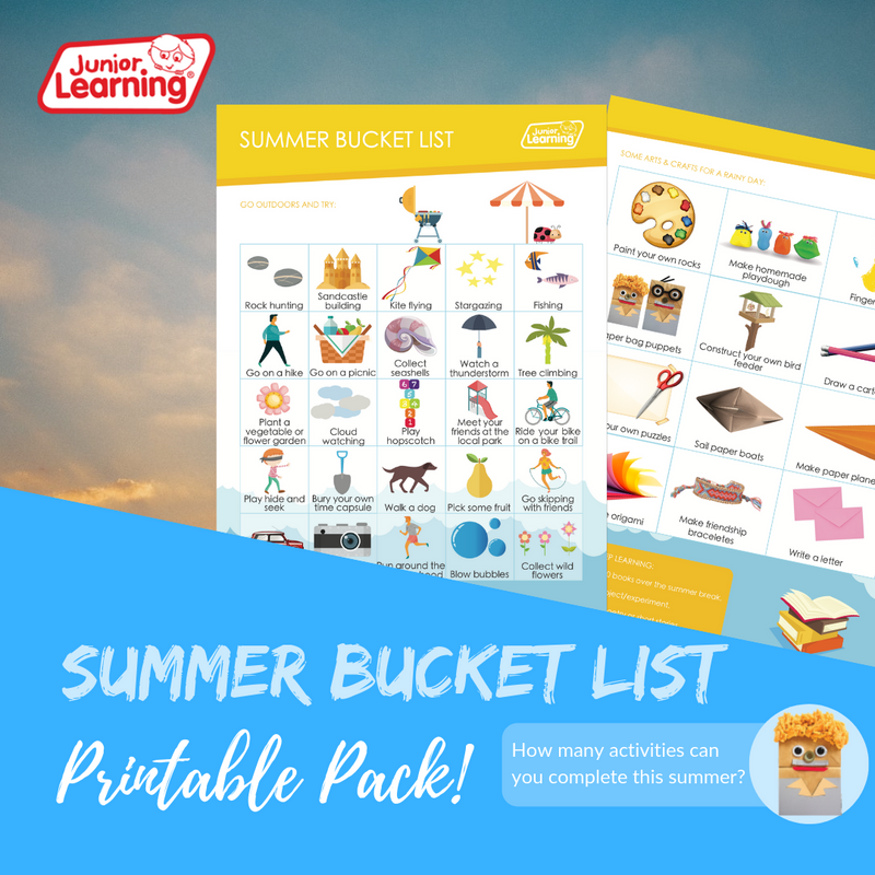 Summer Vacation Bucket List Printables