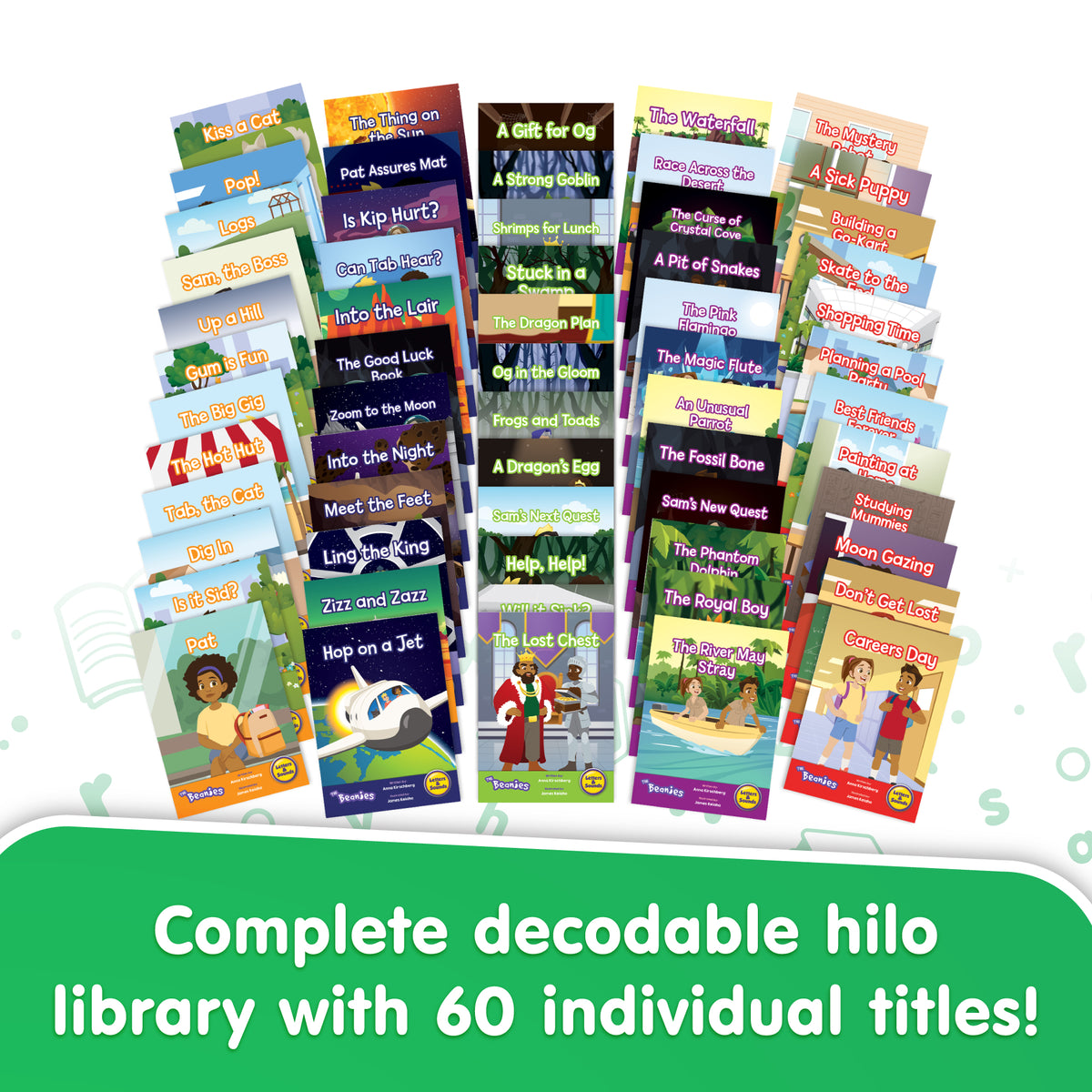 The Beanies HiLo Set 1 Decodable Readers - Library (Boxed set Phases 2-6)