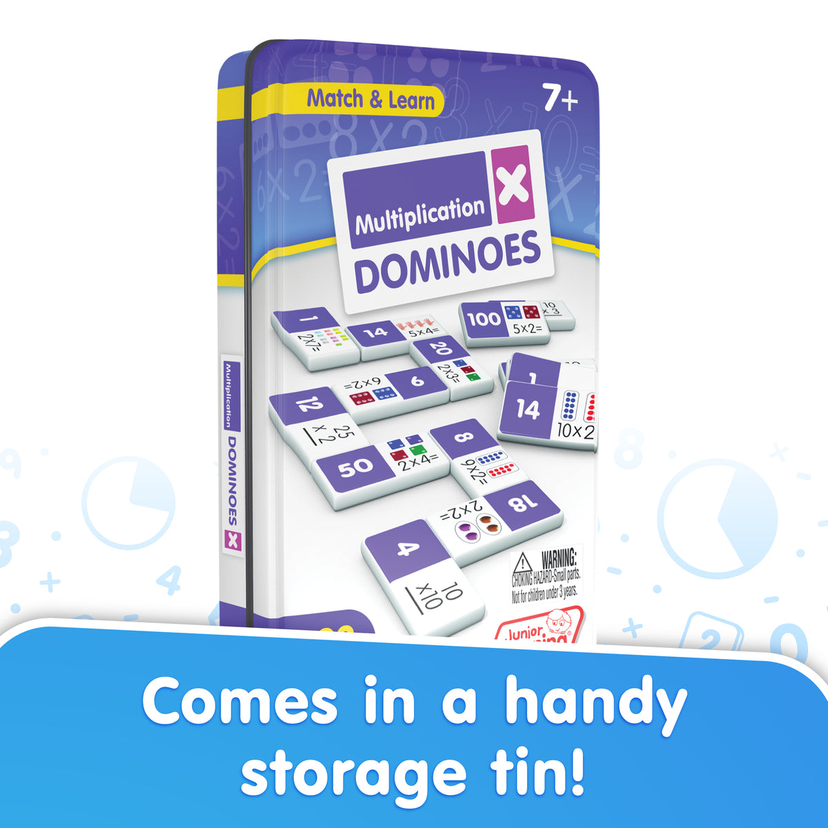 Dominoe Math Multiplication Multiplication Dominoes, 28 Pieces, Ages 7-9, Math Skills, Grade 2-3 ...
