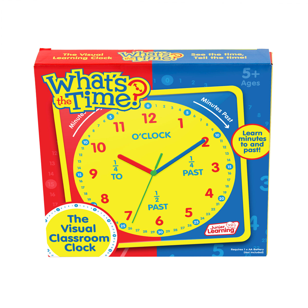 Clock Jr What's the Time Classroom Clock – Junior Learning USA