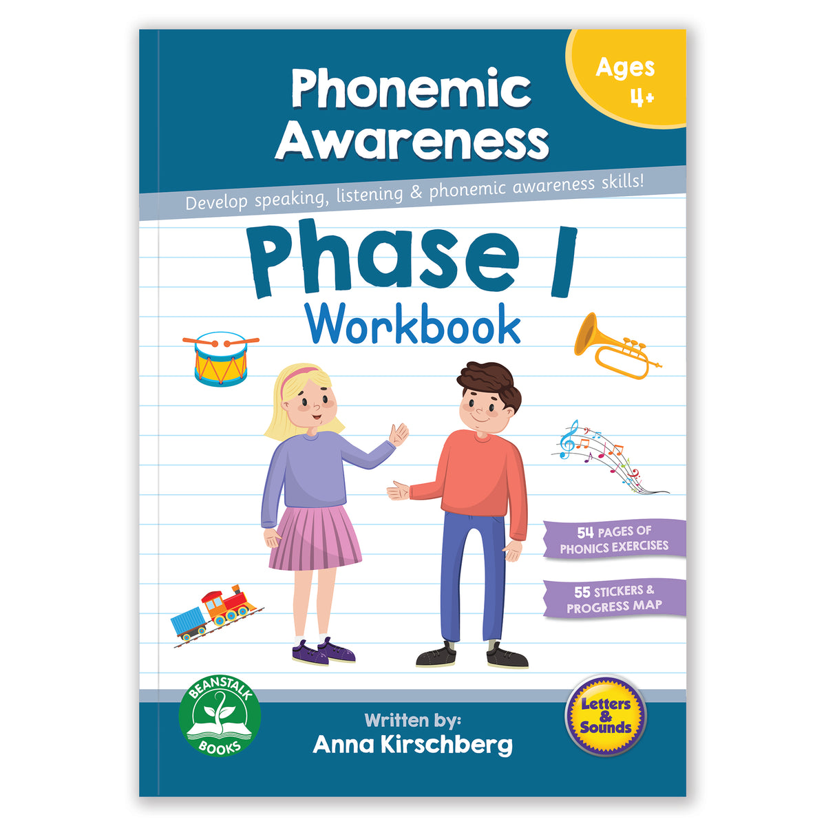 Junior Learning BB915 Phase 1 Phonemic Awareness Workbook - 12 Pack single book