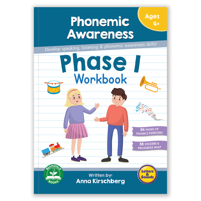 Junior Learning BB118 Phase 1 Phonemic Awareness Workbook faced front