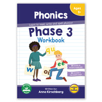 Junior Learning BB917 Phase 3 Phonics Workbook - 12 Pack book cover
