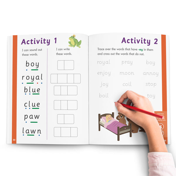 Junior Learning BB122 Phase 5 Vowel Sounds Workbook sample page