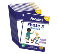 Junior Learning BB917 Phase 3 Phonics Workbook - 12 Pack