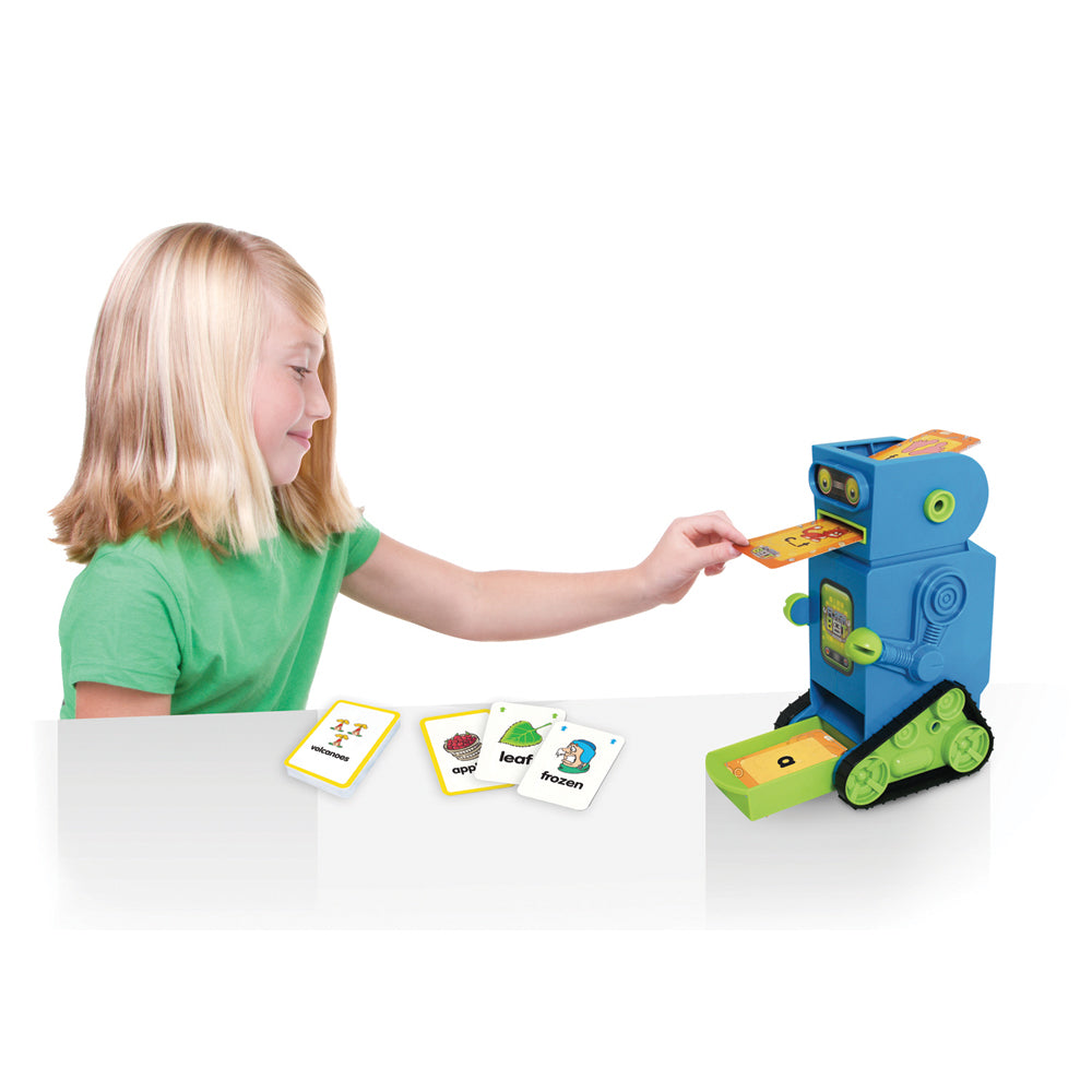 girl playing with Junior Learning JL973 Flashbot 6-Pack 