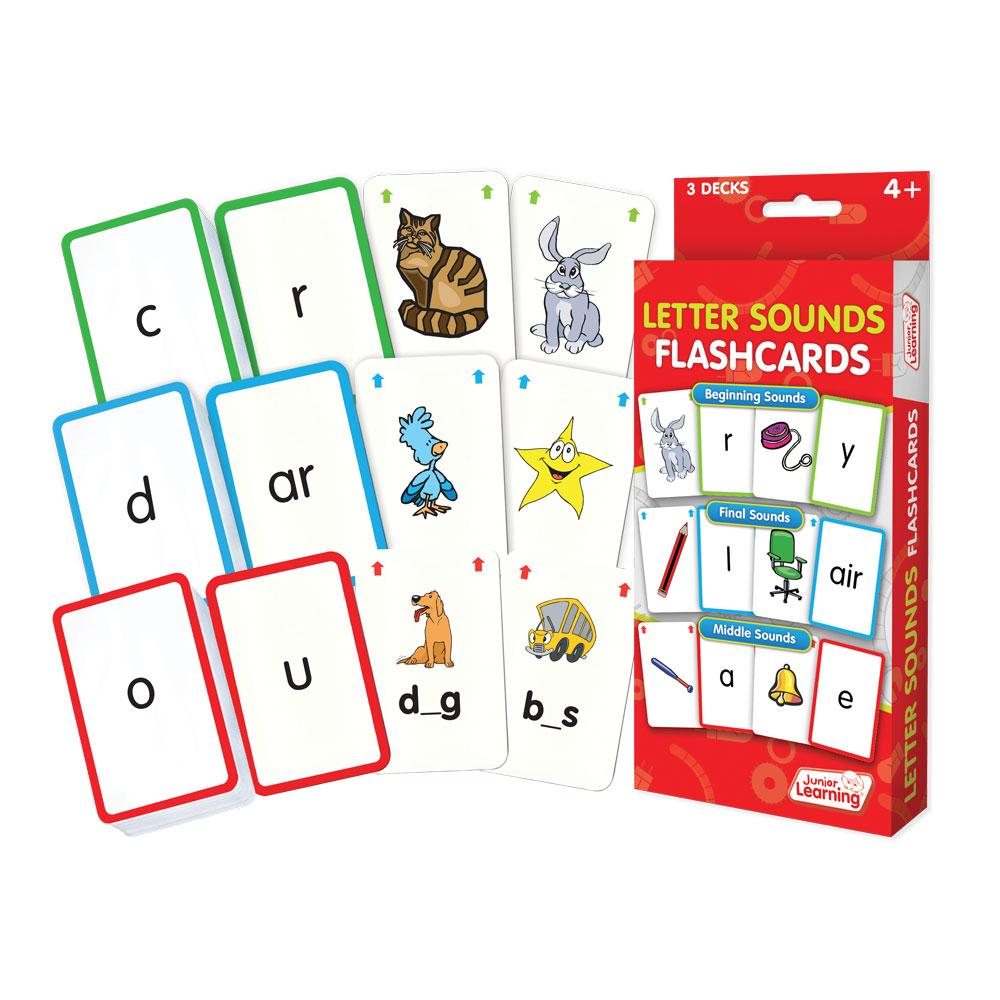 Junior Leanring JL202 Letter Sounds Flashcards box and cards
