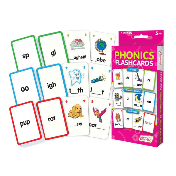 Junior Learning JL203 Phonics Flashcards box and cards