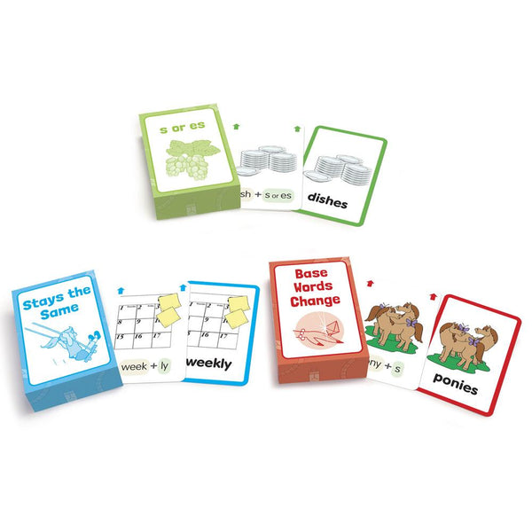 Junior Learning JL215 Suffixes Flashcards decks and cards