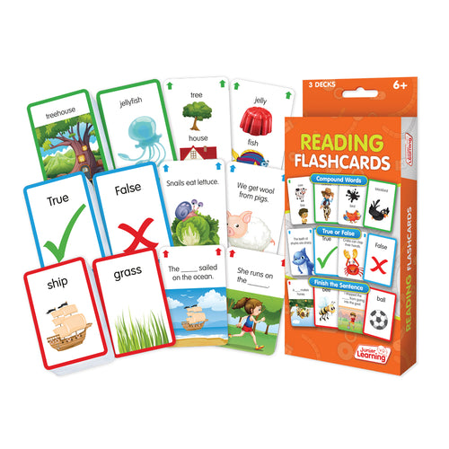 Junior Learning JL218 Reading Flashcards box and cards