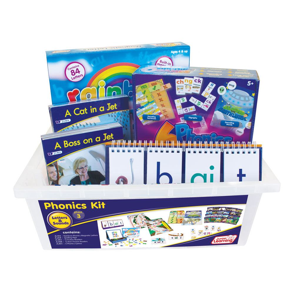 Junior Learning JL273 Letters and Sounds Phase Phonics Kits faced front