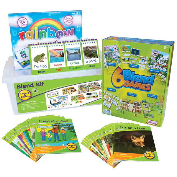 Junior Learning JL274 Letters and Sounds Phase 4 - Blend Kit all products and packaging