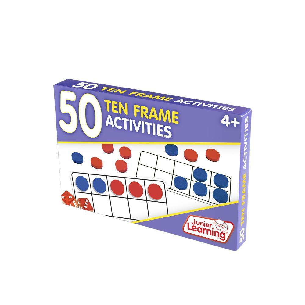 Junior Learning JL321 50 Ten Frame Activities front box angled left