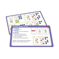 Junior Learning JL321 50 Ten Frame Activities cards front and back close up