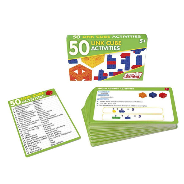 Junior Learning JL324 50 Link Cube Activities box and cards