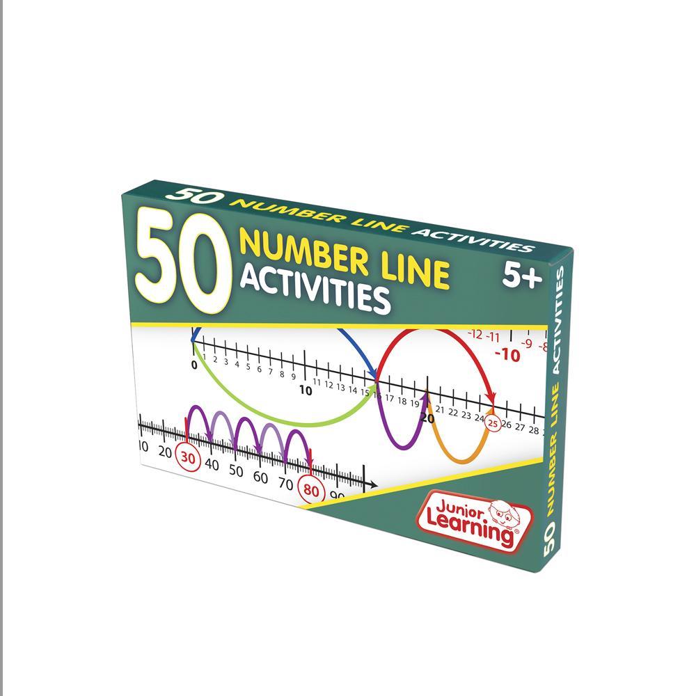 Junior Learning JL325 50 Number Line Activities front box angled left