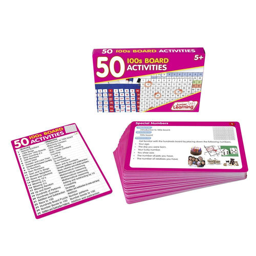 Junior Learning JL328 50 100s Board Activities box and cards