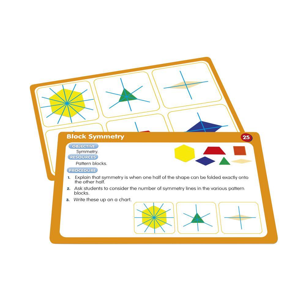 Junior Learning JL329 50 Pattern Block Activities cards front and back close up