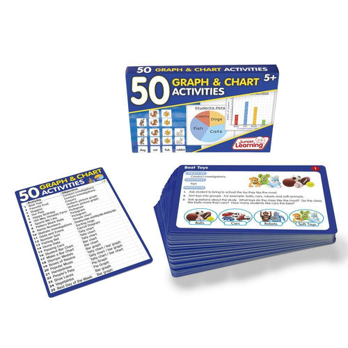 Junior Learning JL334 50 Graph and Chart Activities box and cards