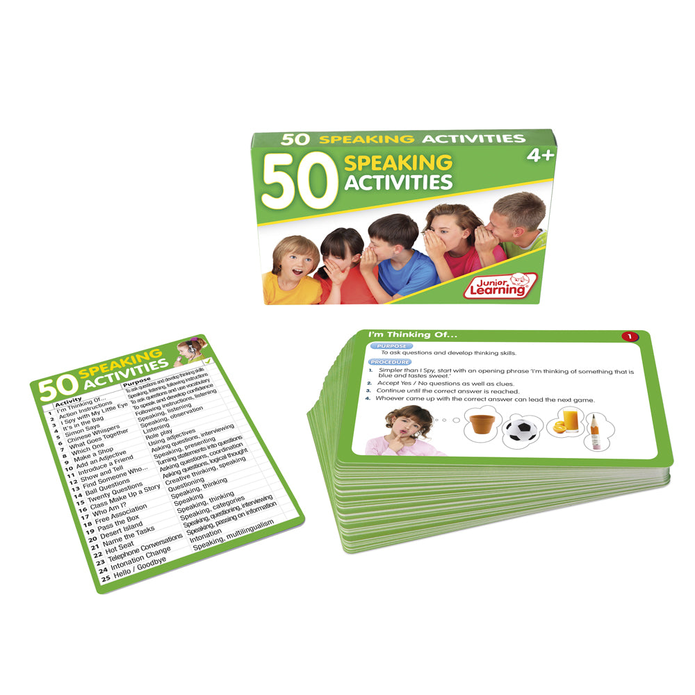 Junior Learning 50 Speaking Activities box and cards