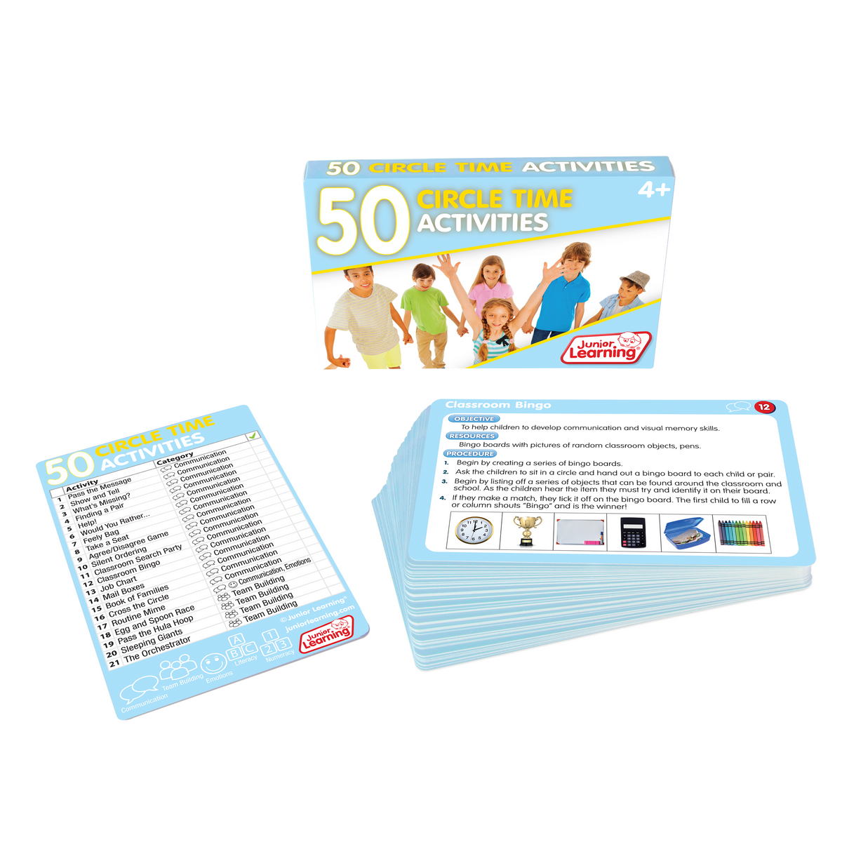 Junior Learning JL362 50 Circle Time Activities box and cards