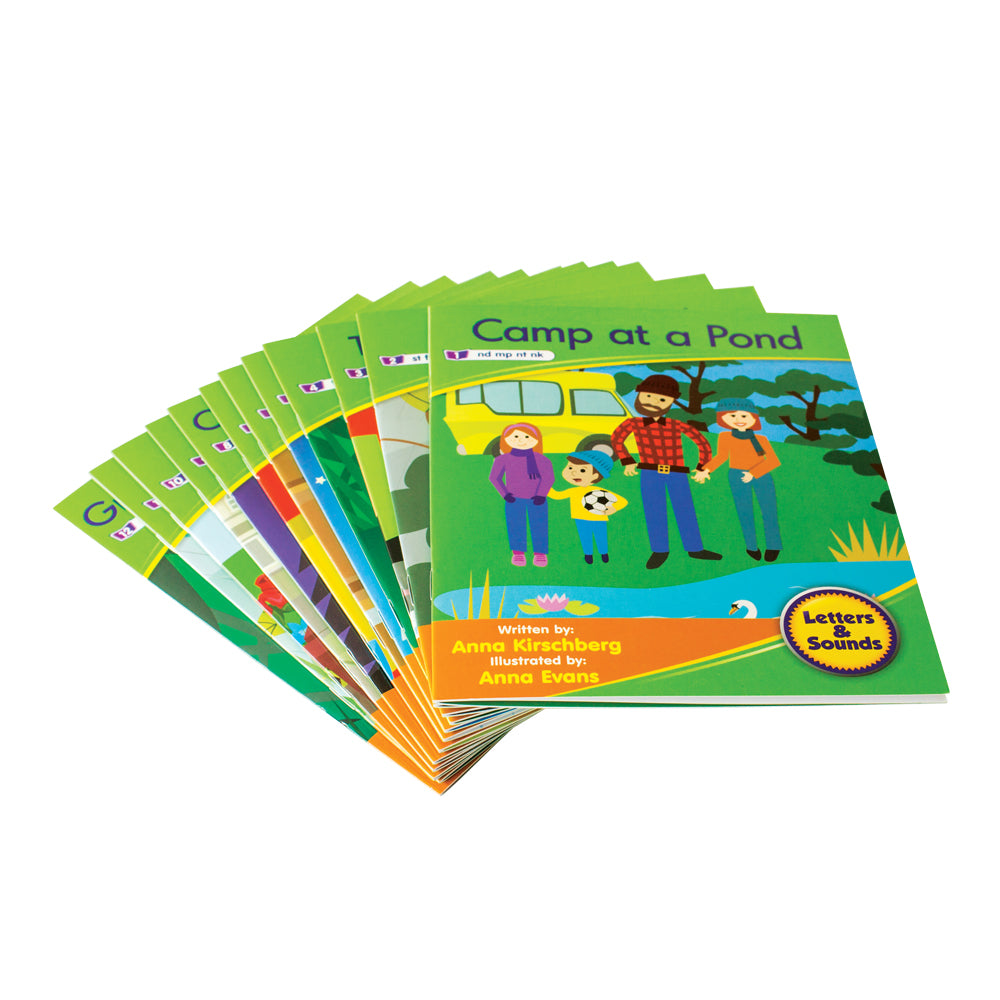 Junior Learning JL961 Letters and Sounds Phase 4 Set 1 Fiction - 6 Pack all books fanout