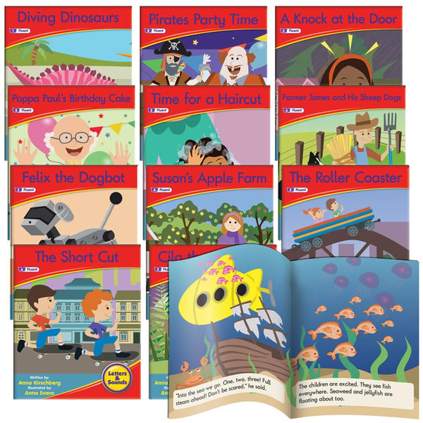 Junior Learning JL385 Letters and Sounds Phase 6 Set 1 Fiction all books