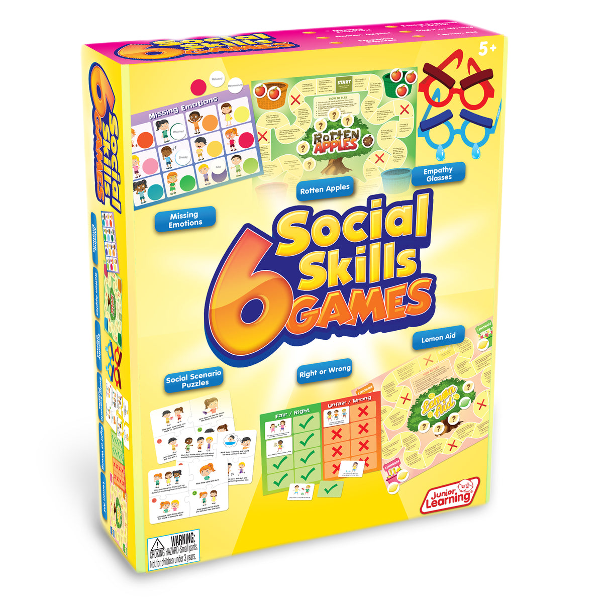 Junior Learning JL413 6 Social Skills Games front box faced right