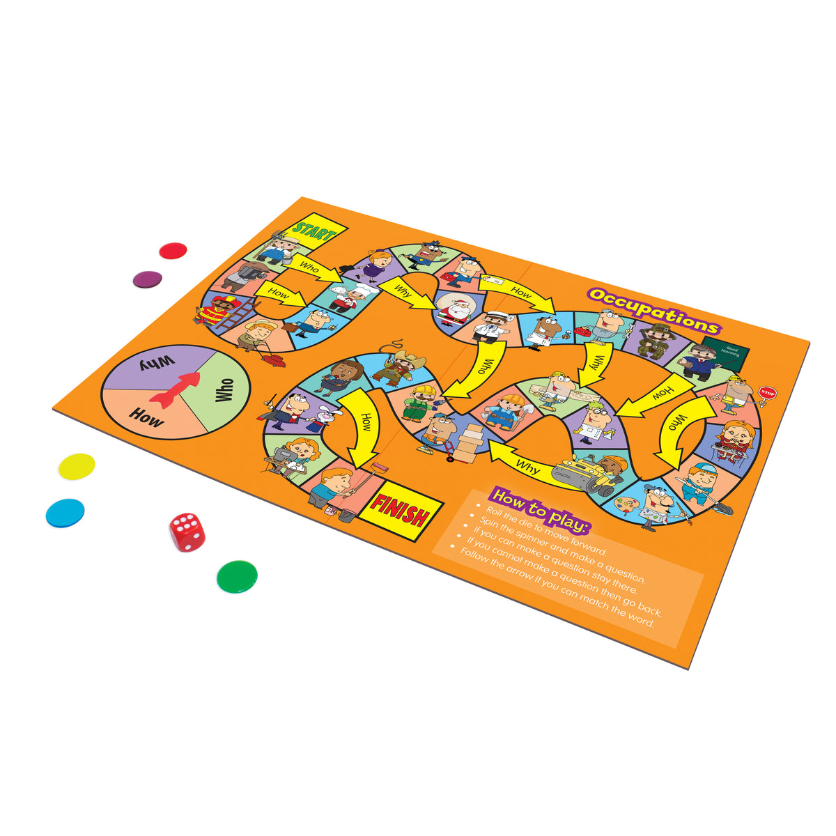 Junior Learning JL424 Speaking Board Games occupations game