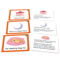Junior Learning JL473 100 Common Idioms Cards Sample front and back