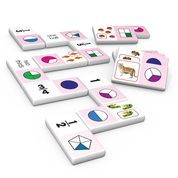 Junior Learning JL485 Match and Learn Fraction Dominoes pieces