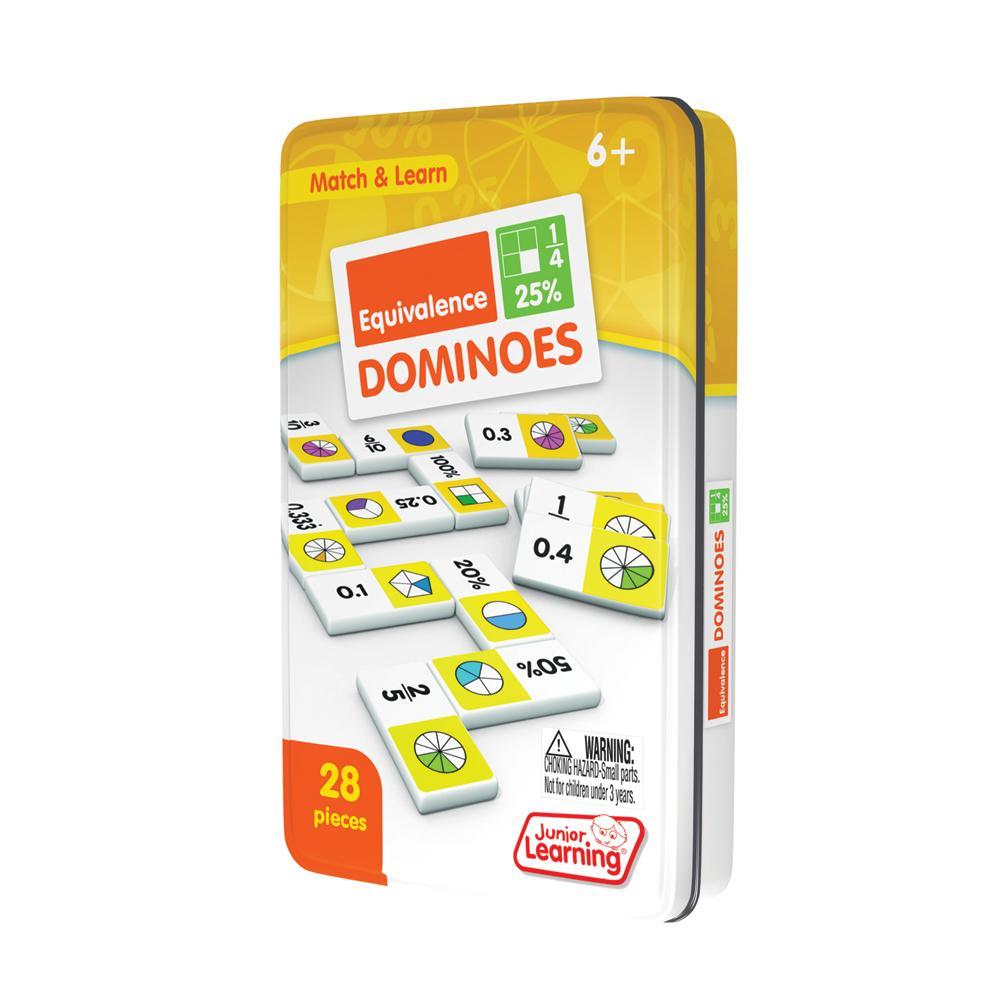Junior Learning JL487 Equivalence Dominoes tin angled left