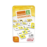 Junior Learning JL487 Equivalence Dominoes tin faced front