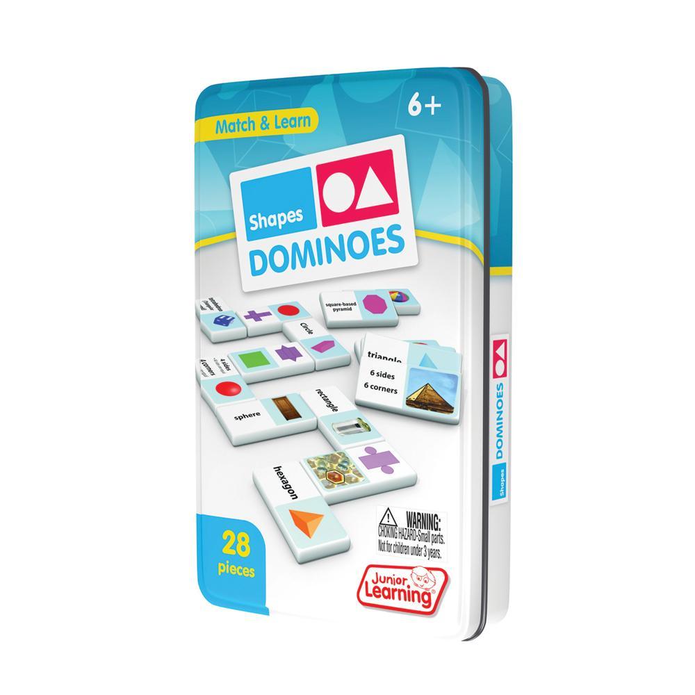 Junior Learning JL488 Shapes Dominoes tin angled left