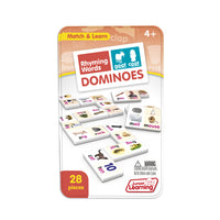 Junior Learning JL490 Rhyming Words Dominoes tin faced front