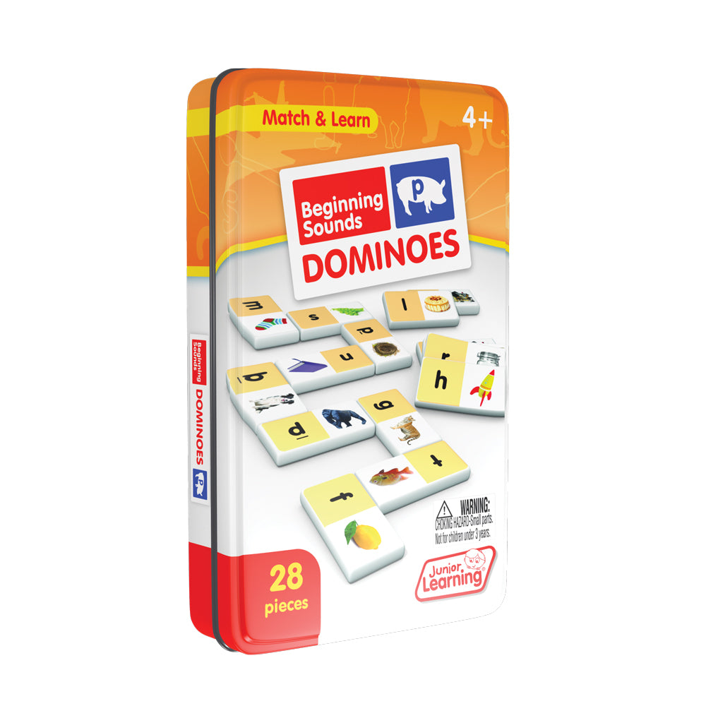 Junior Learning JL492 Beginning Sounds Dominoes tin faced right