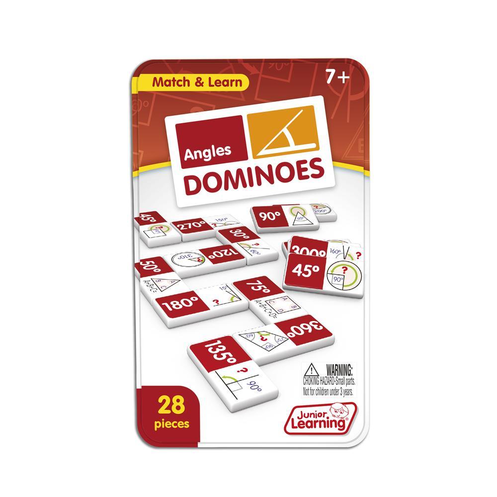 Junior Learning JL496 Match and Learn Angles Dominoes tin faced front