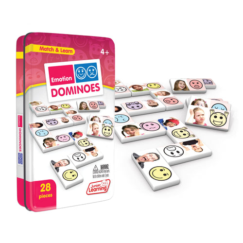 Junior Learning JL498 Emotion Dominoes tin and pieces