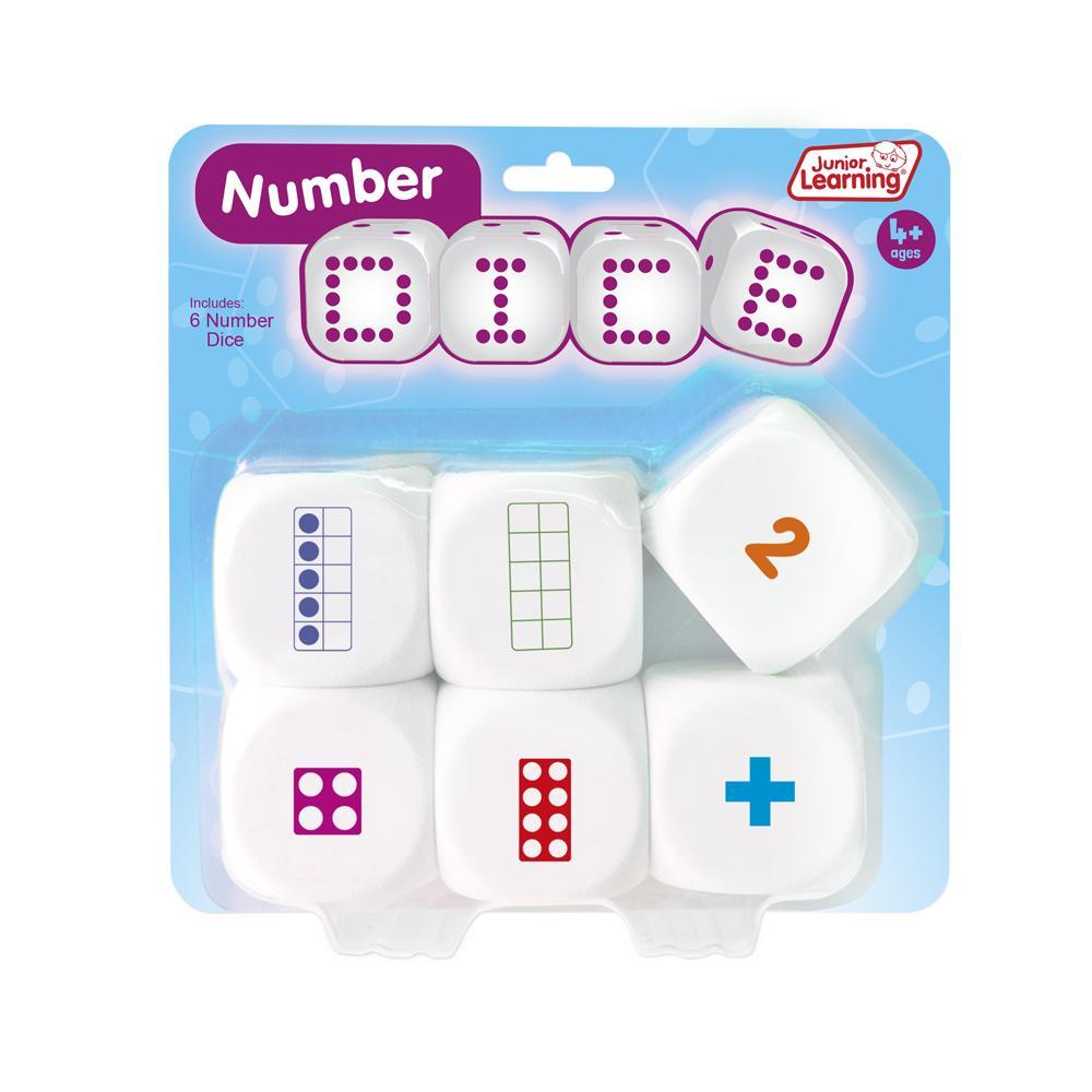 Junior Learning JL536 Number Dice packaged faced front