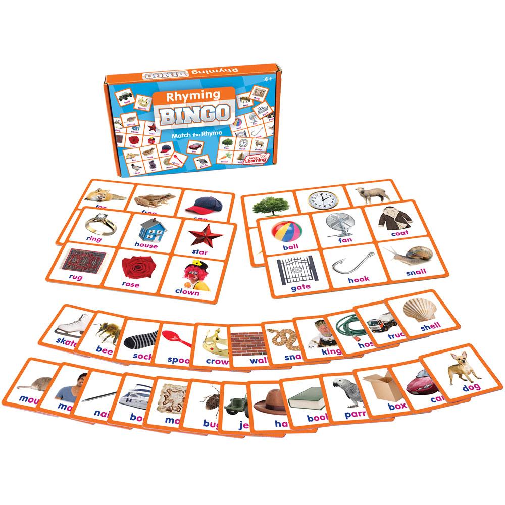 Junior Learning JL543 Rhyming Bingo box and content