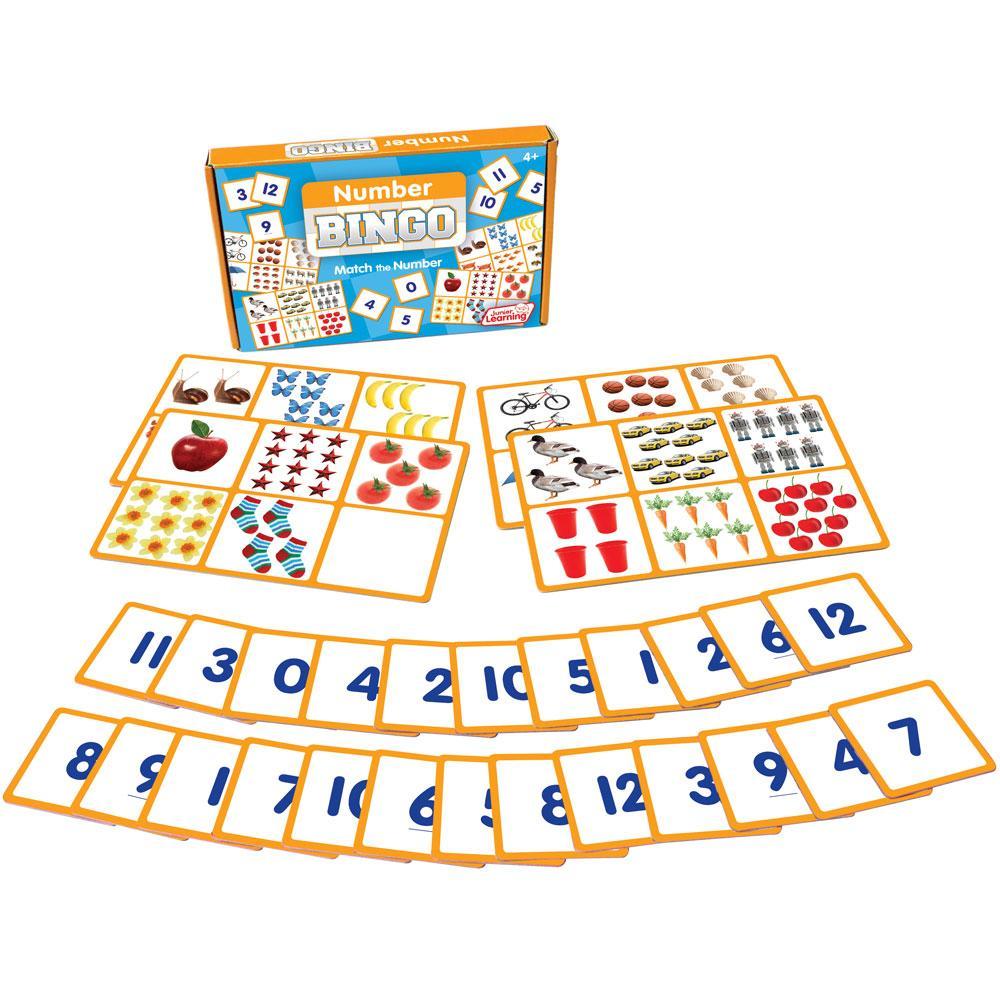 Junior Learning JL546 Number Bingo box, board, and cards