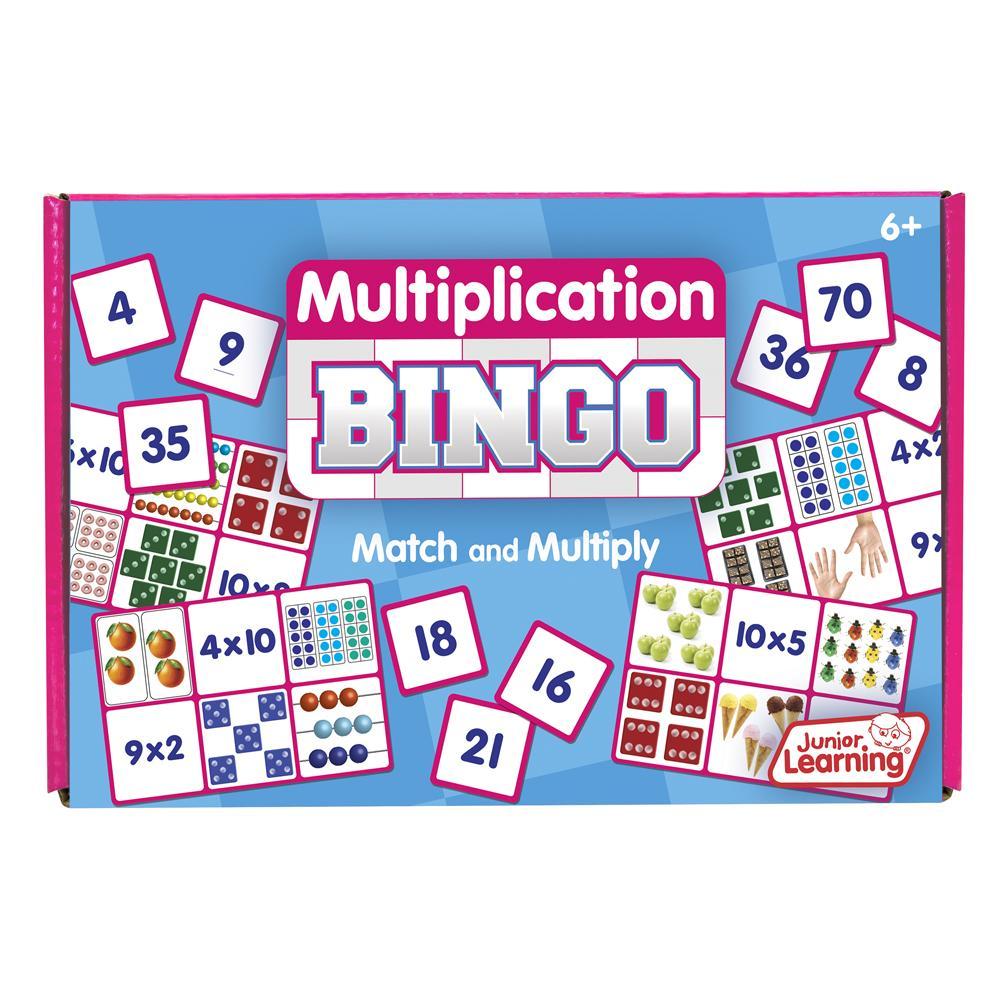 Junior Learning JL550 Multiplication Bingo box faced front