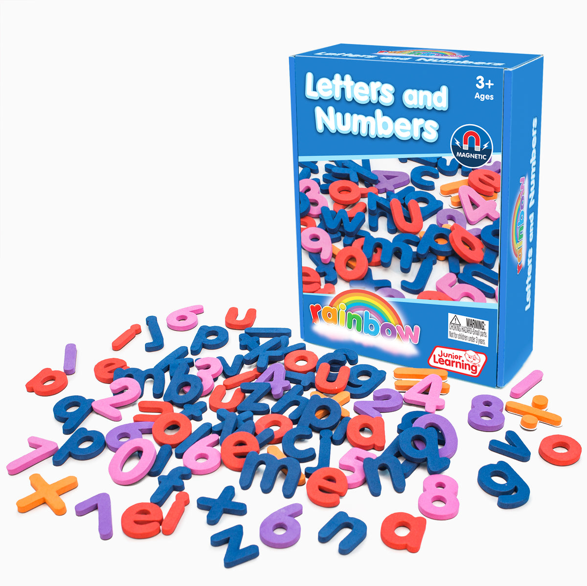 Junior Learning JL600 Rainbow Letters and Numbers box and pieces