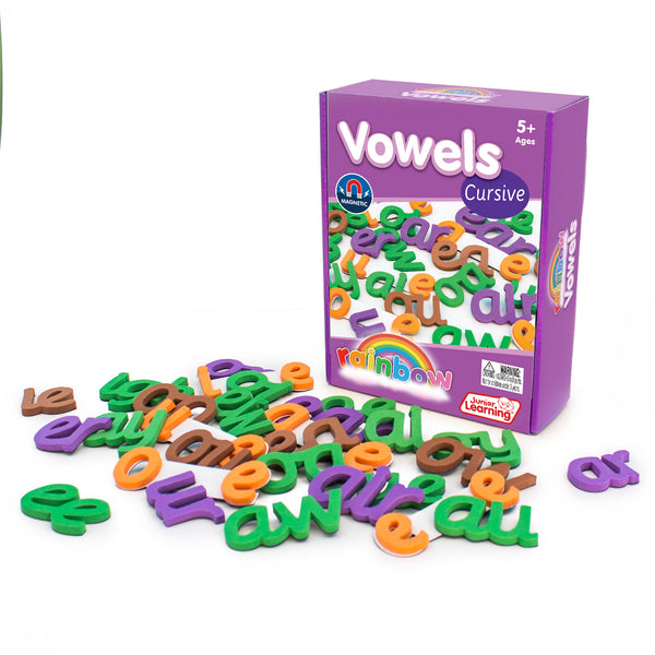 Junior Learning JL604 Rainbow Vowels - Cursive box and pieces