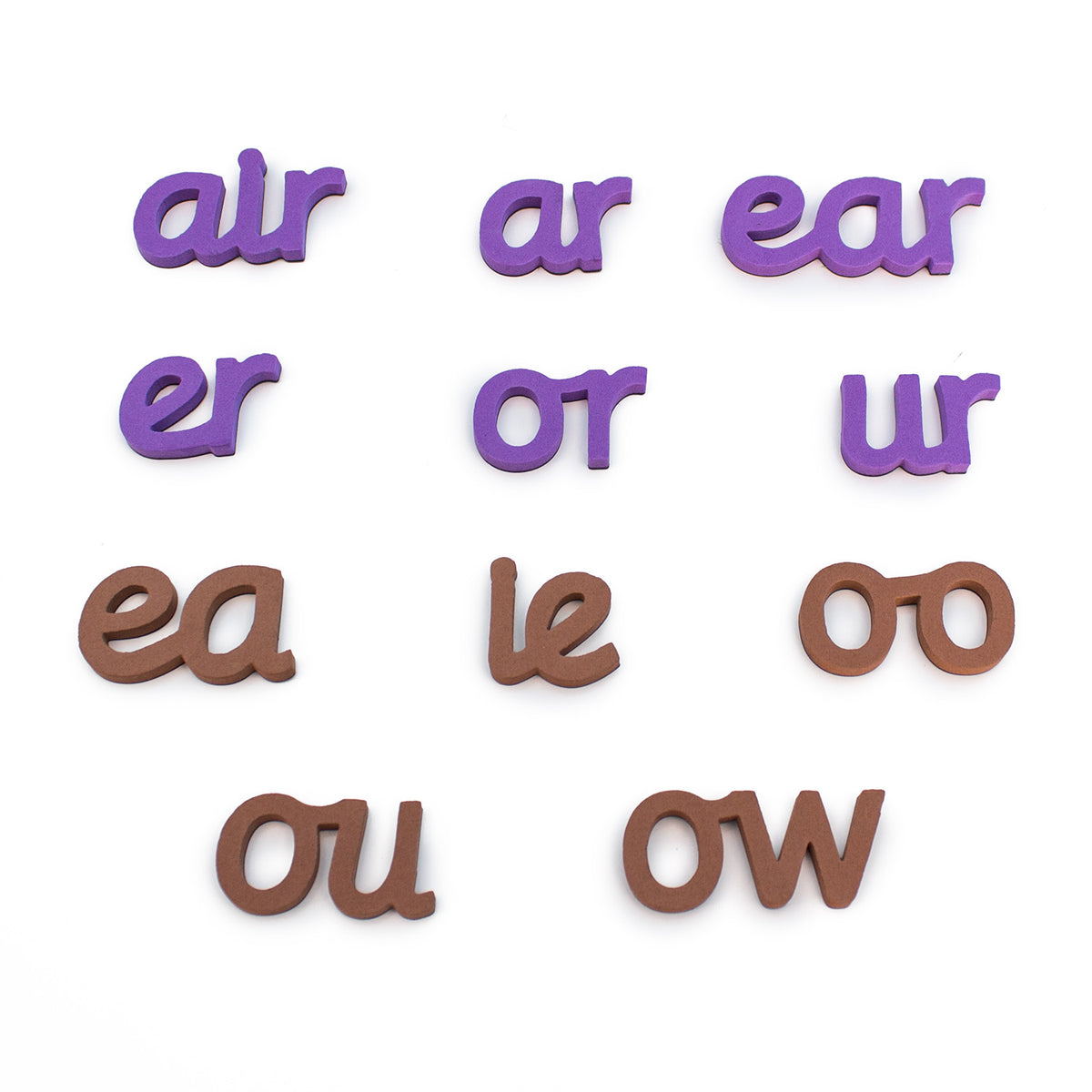 Junior Learning JL604 Rainbow Vowels - Cursive vowel changable R controlled pieces