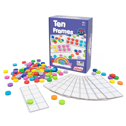 Junior Learning JL614 Rainbow Ten Frames box and pieces